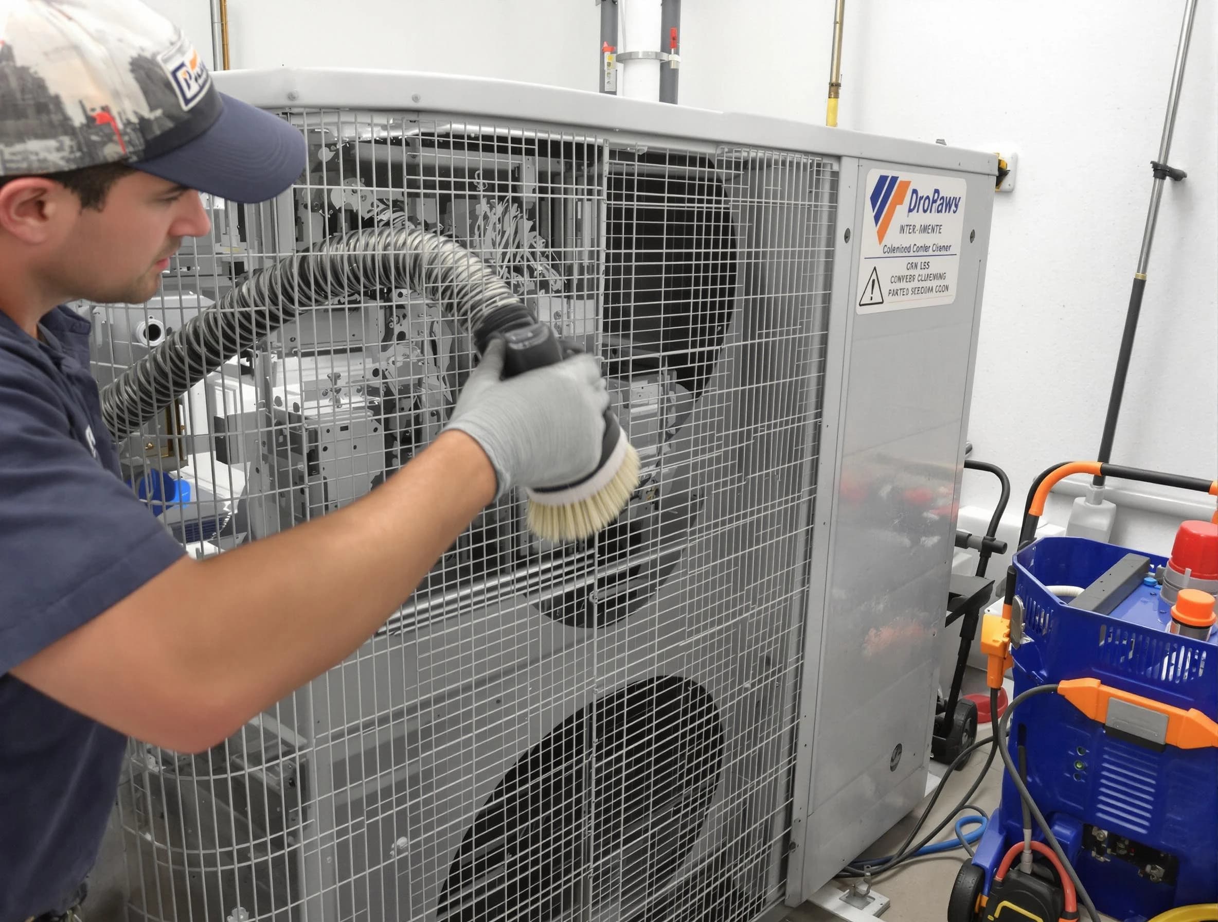 Sun City Air Duct Cleaning specialist performing precision AC coil cleaning for improved system performance in Sun City