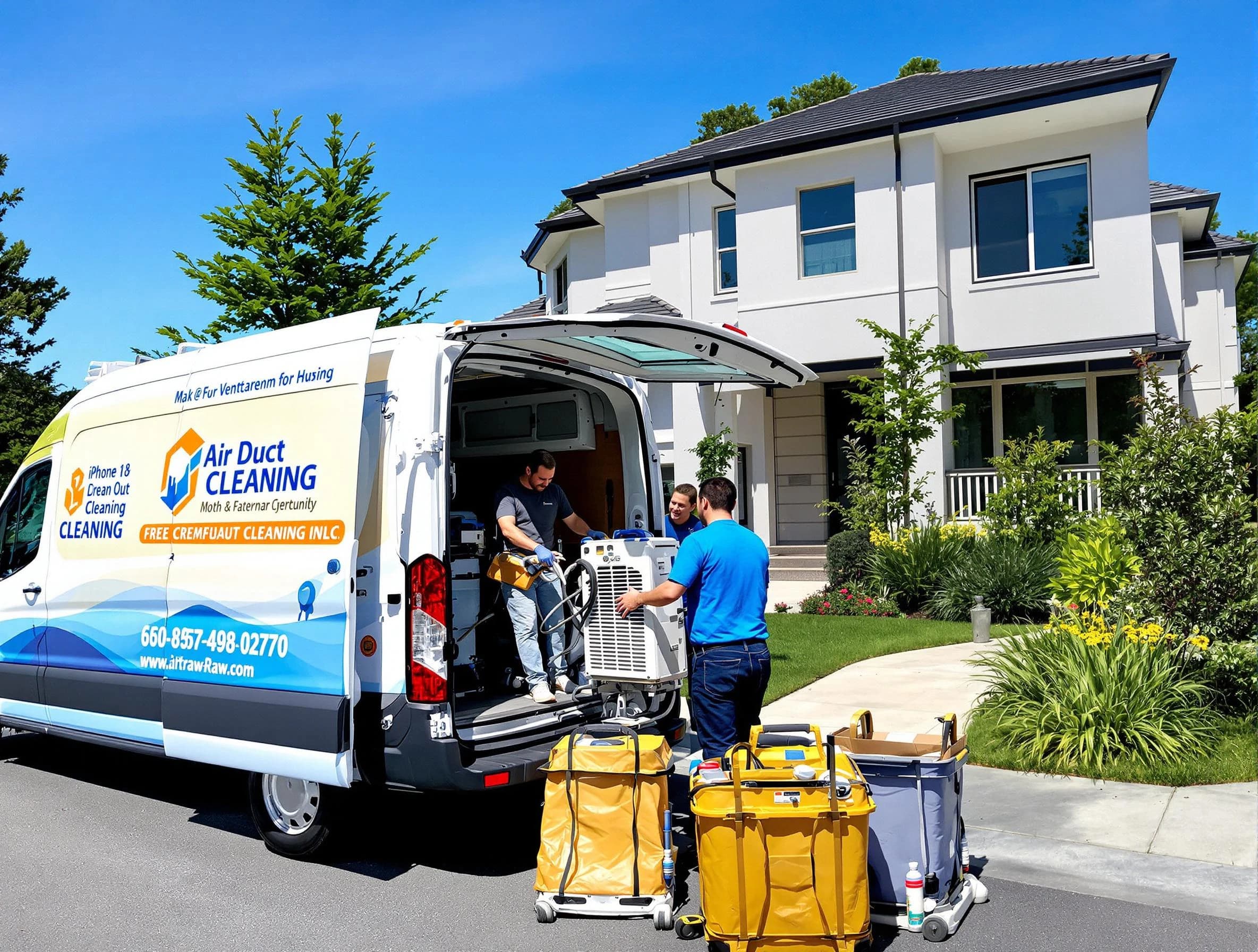 Sun City Air Duct Cleaning technician performing professional air duct cleaning in Sun City