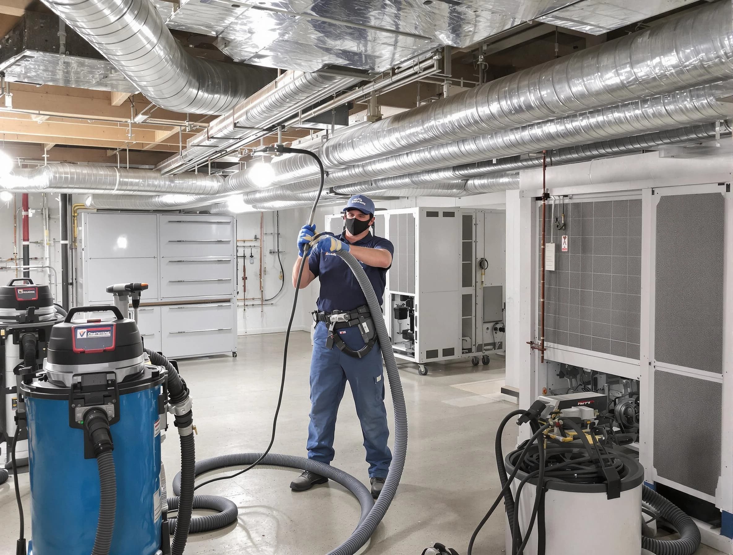 Sun City Air Duct Cleaning specialist performing thorough central air duct cleaning for improved system efficiency in Sun City