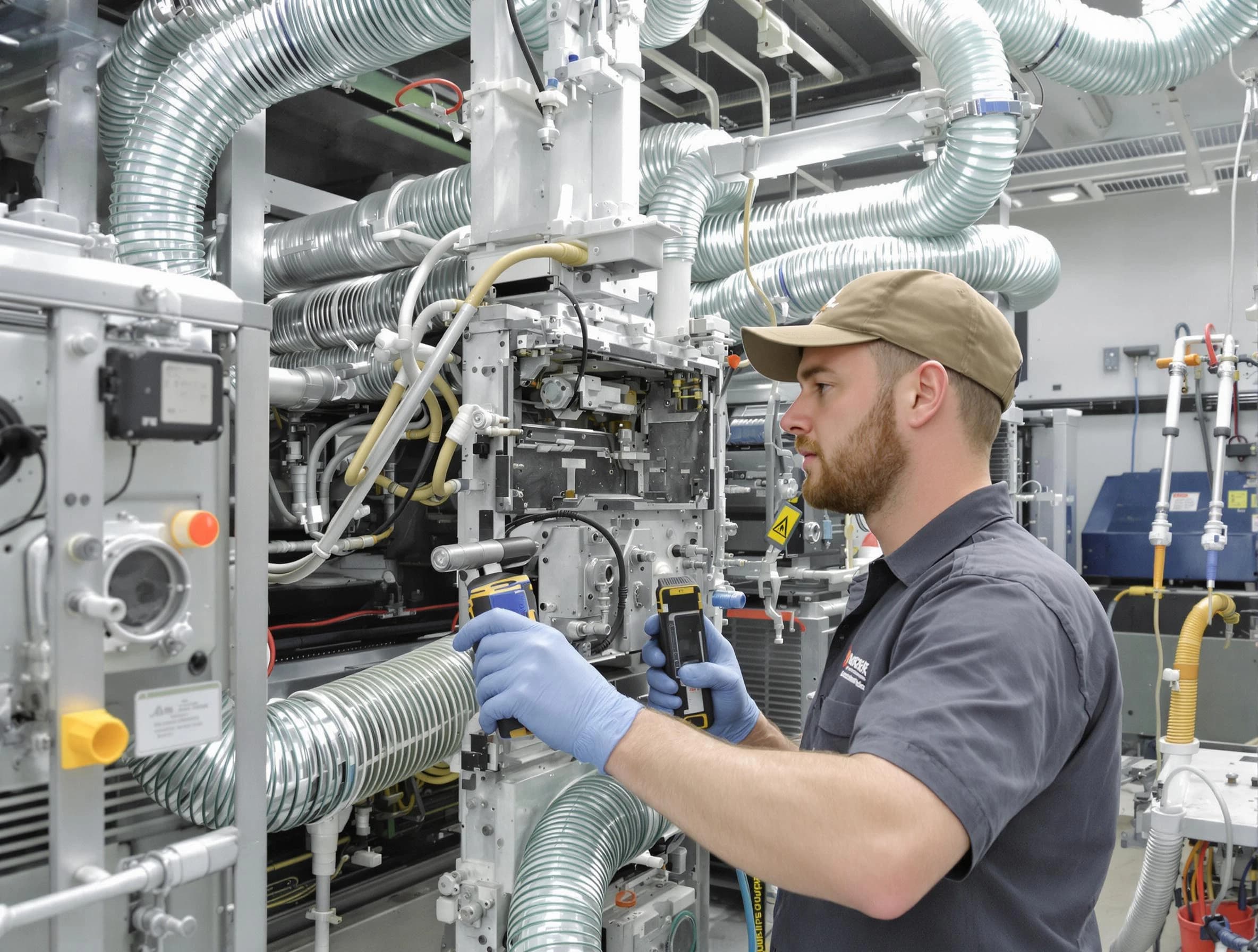 Sun City Air Duct Cleaning technician performing precision commercial coil cleaning at a business facility in Sun City