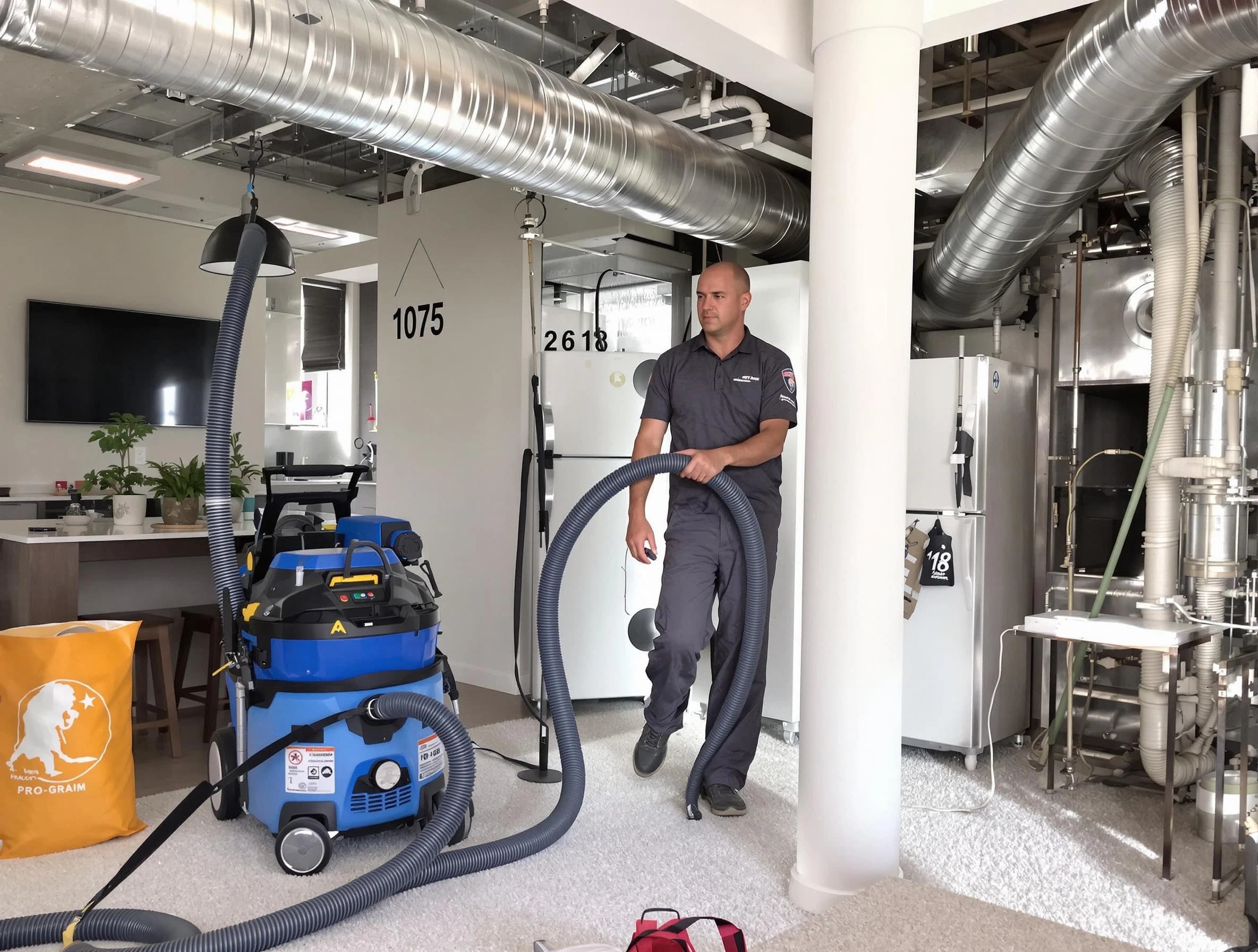 Sun City Air Duct Cleaning expert performing detailed indoor duct cleaning for improved air quality in Sun City