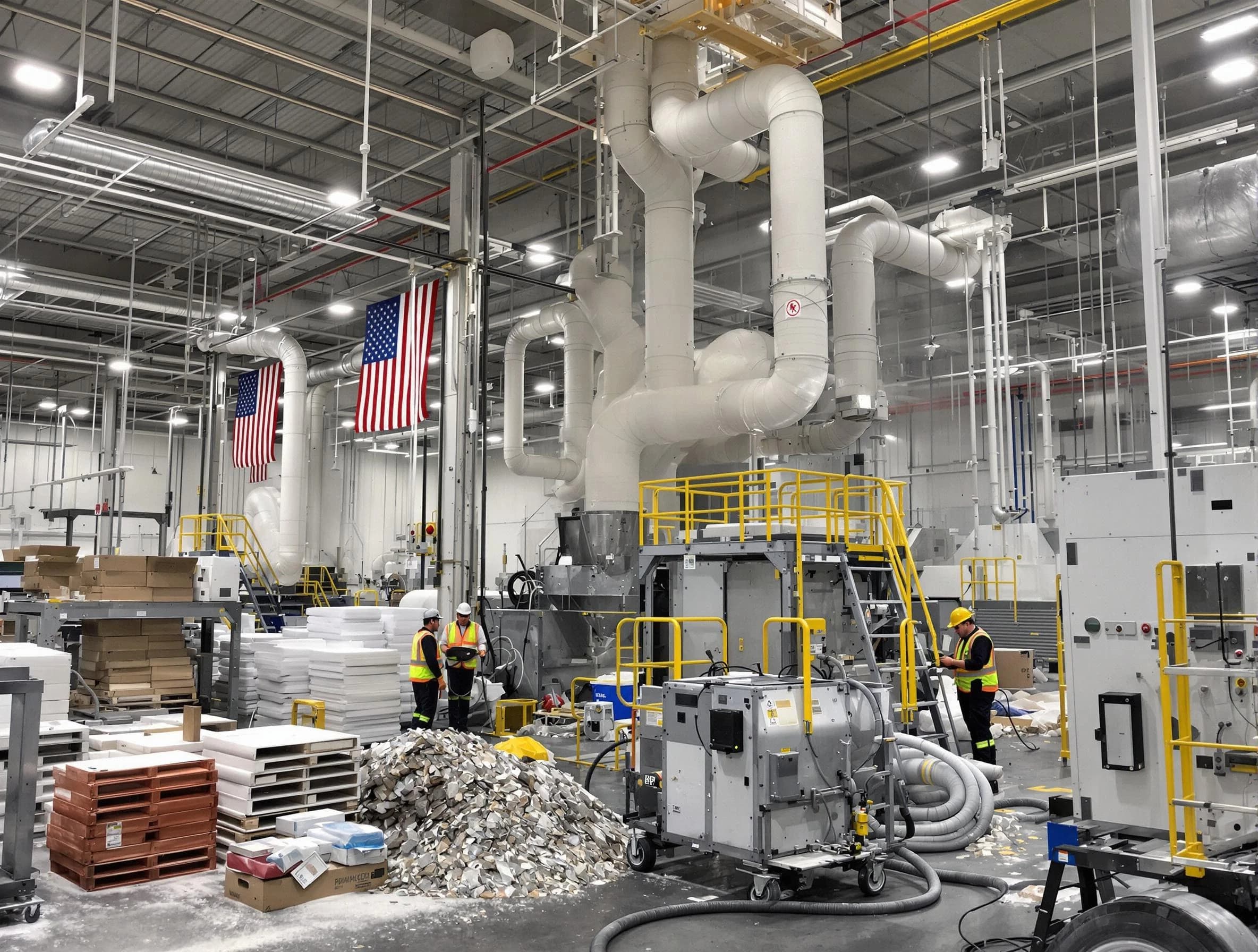 Sun City Air Duct Cleaning team performing large-scale industrial duct cleaning at a commercial facility in Sun City