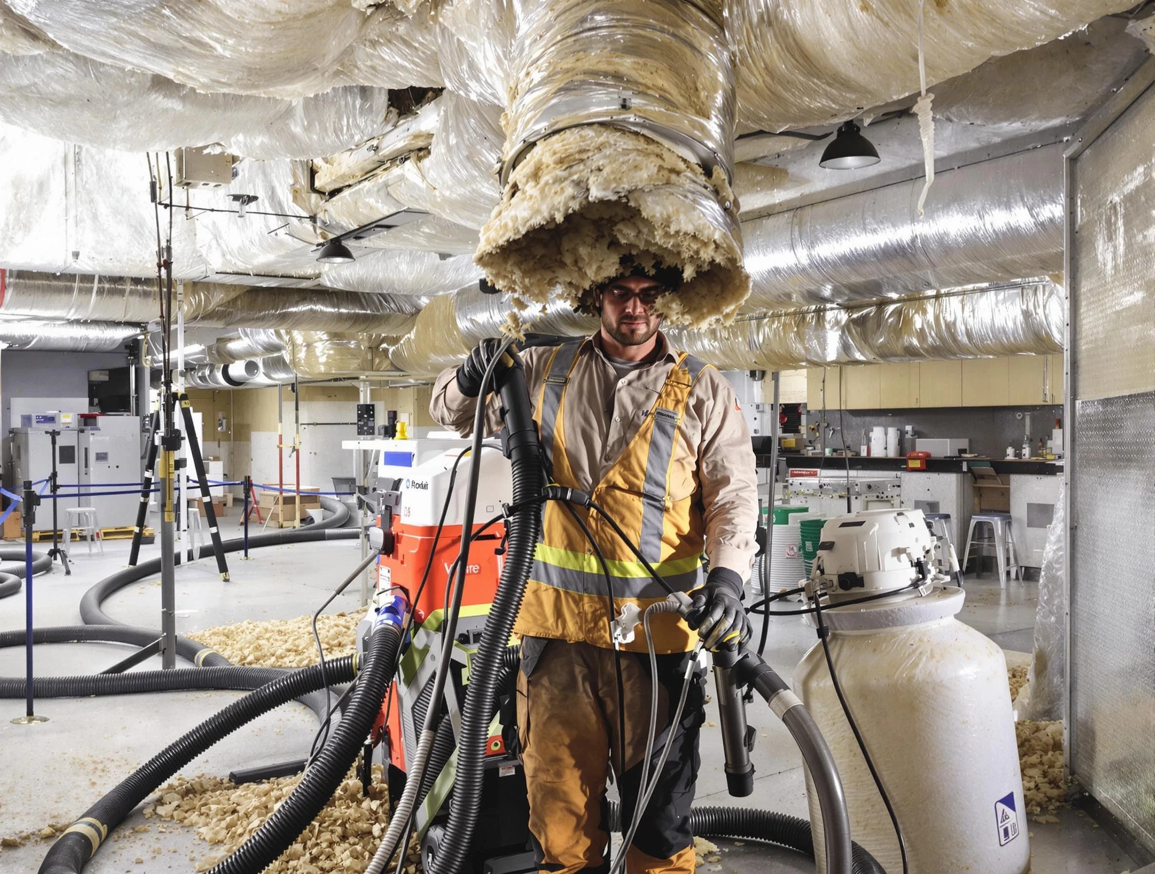 Professional vacuum insulation removal by Sun City Air Duct Cleaning expert in Sun City