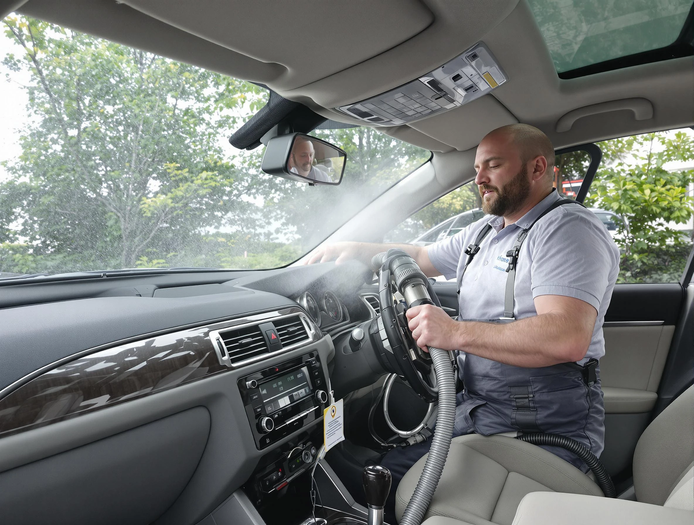 Sun City Air Duct Cleaning specialist performing professional car duct cleaning in Sun City