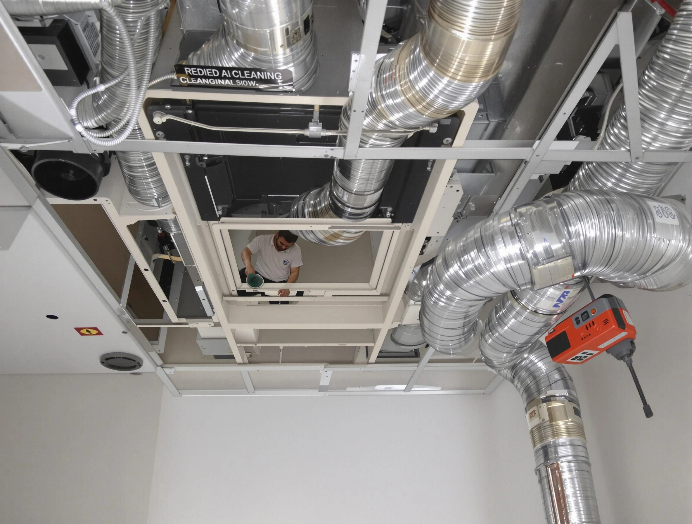 Sun City Air Duct Cleaning technician performing detailed central duct system cleaning in Sun City