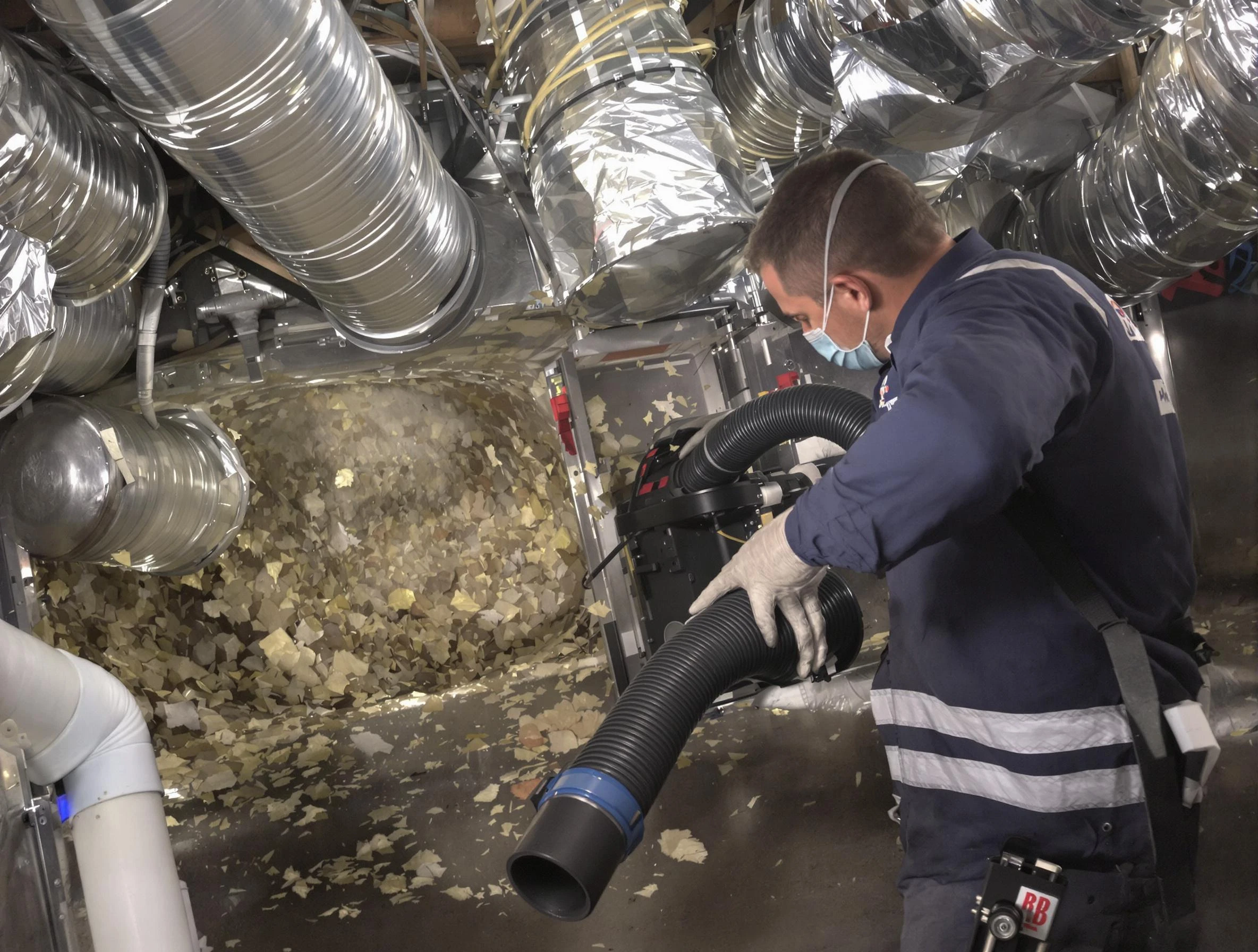 Sun City Air Duct Cleaning specialist operating negative pressure cleaning equipment for thorough duct maintenance in Sun City
